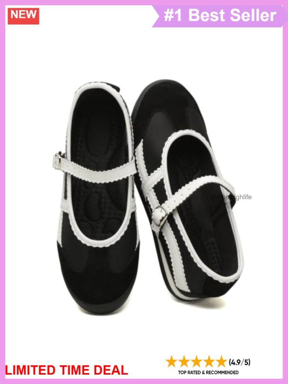 Womens Mary Jane Sneakers Comfortable Ballet Flats Walking Shoes